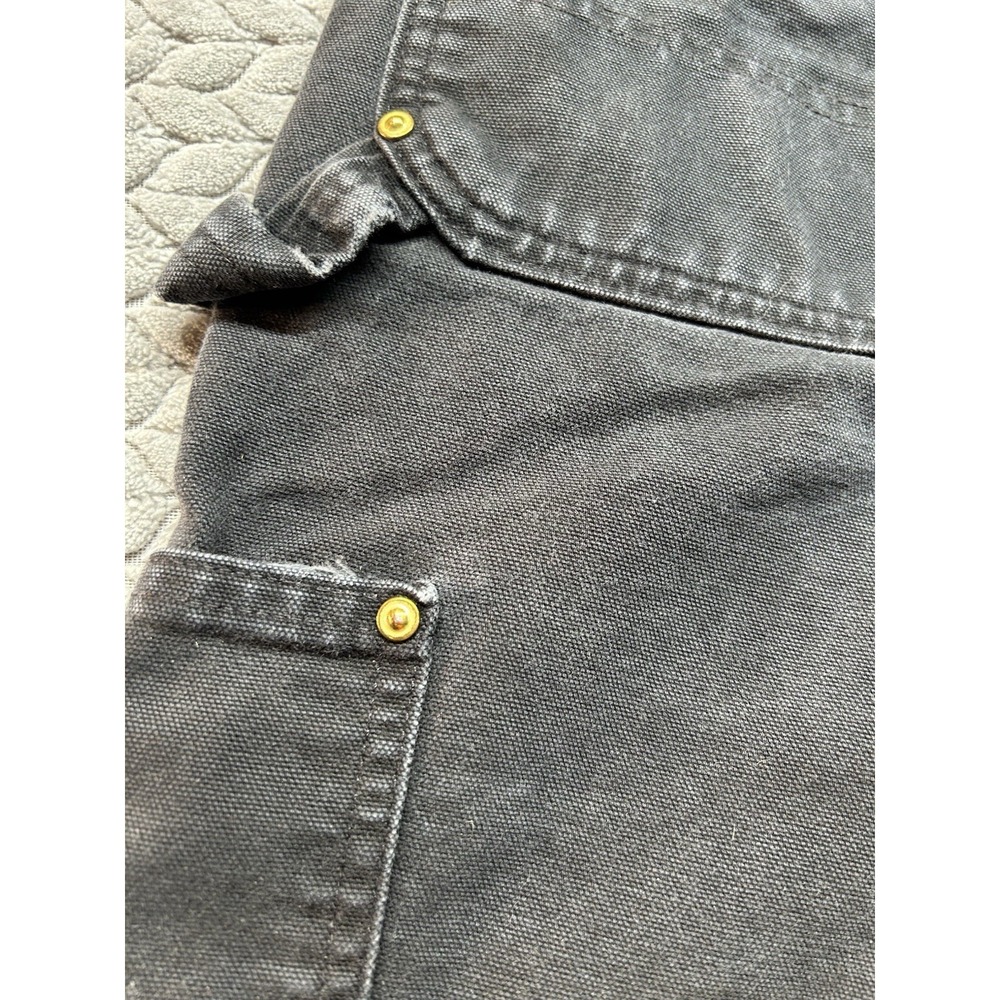 Carhartt B01 BLK Duck Double Front Work Pants Mens 36x30 Black USA Made - Picture 3 of 12